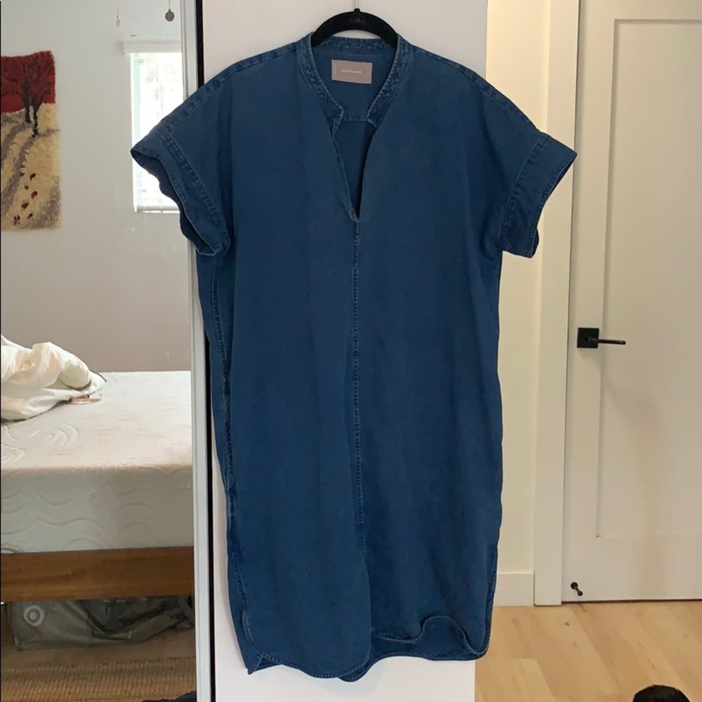 Everlane Denim/Jean Knee Length Dress